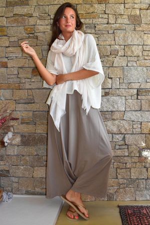 Oscar Asymmetric Hareem Skirt Pant Mocha